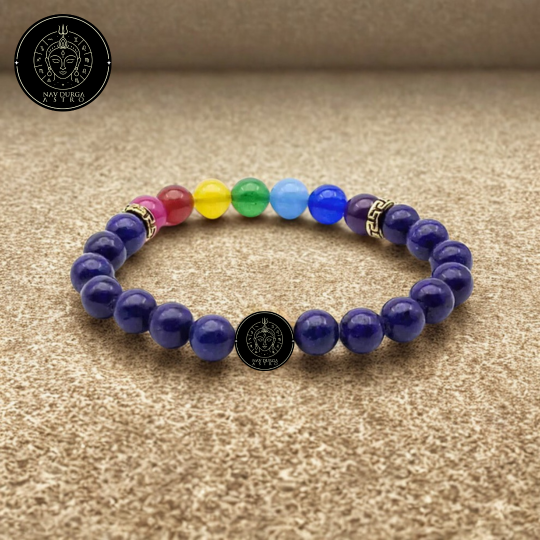 Lapis 7 Chakra Bracelet - For Intelligence And Easy Success